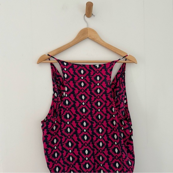 DVF pink pattern silk sleeveless jumpsuit - size 14 (XL) NWOT - Picture 5 of 8